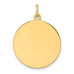 14k Plain .027 Gauge Round Engravable Disc Charm - Image 2