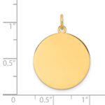 14k Plain .013 Gauge Round Engravable Disc Charm - Image 3