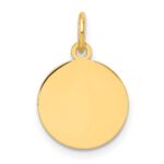 14k Plain .027 Gauge Round Engravable Disc Charm
