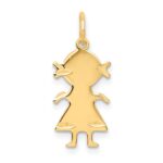 14k .011 Depth Engravable Girl Charm