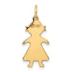 14k .011 Depth Engravable Girl Charm - Image 4