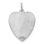 14k White Gold Heart Disc Name Charm - Image 4
