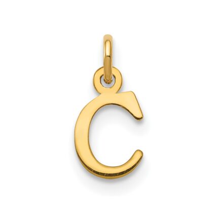 14ky Cutout Letter C Initial Pendant