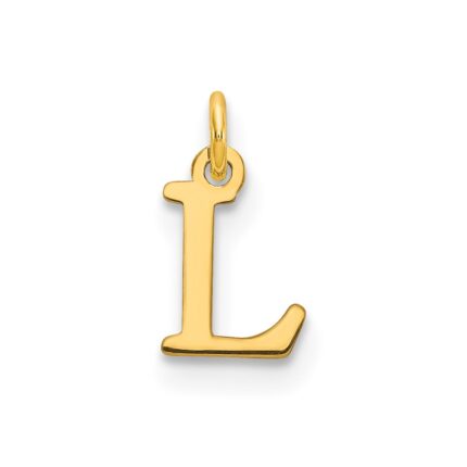 14ky Cutout Letter L Initial Pendant