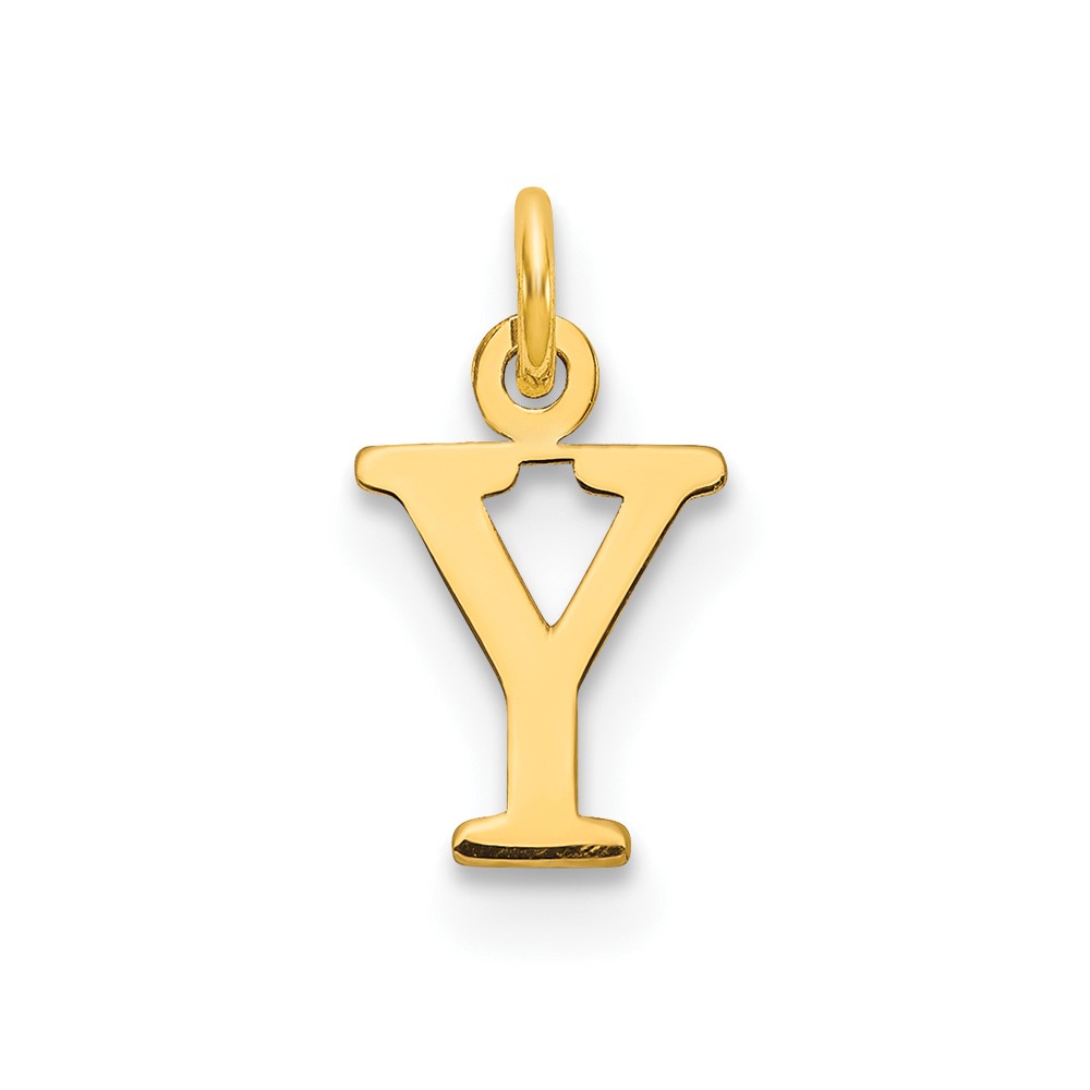 XNA1160GP_Y.jpg 14ky Cutout Letter Y Initial Pendant - Image 1