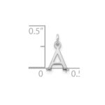 Sterling Silver Rhodium-plated Letter A Initial Charm - Image 2
