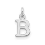 Sterling Silver Rhodium-plated Letter B Initial Charm