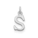 14kw Cutout Letter S Initial Pendant