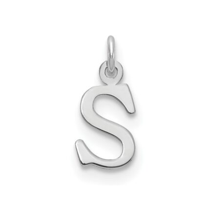 14kw Cutout Letter S Initial Pendant