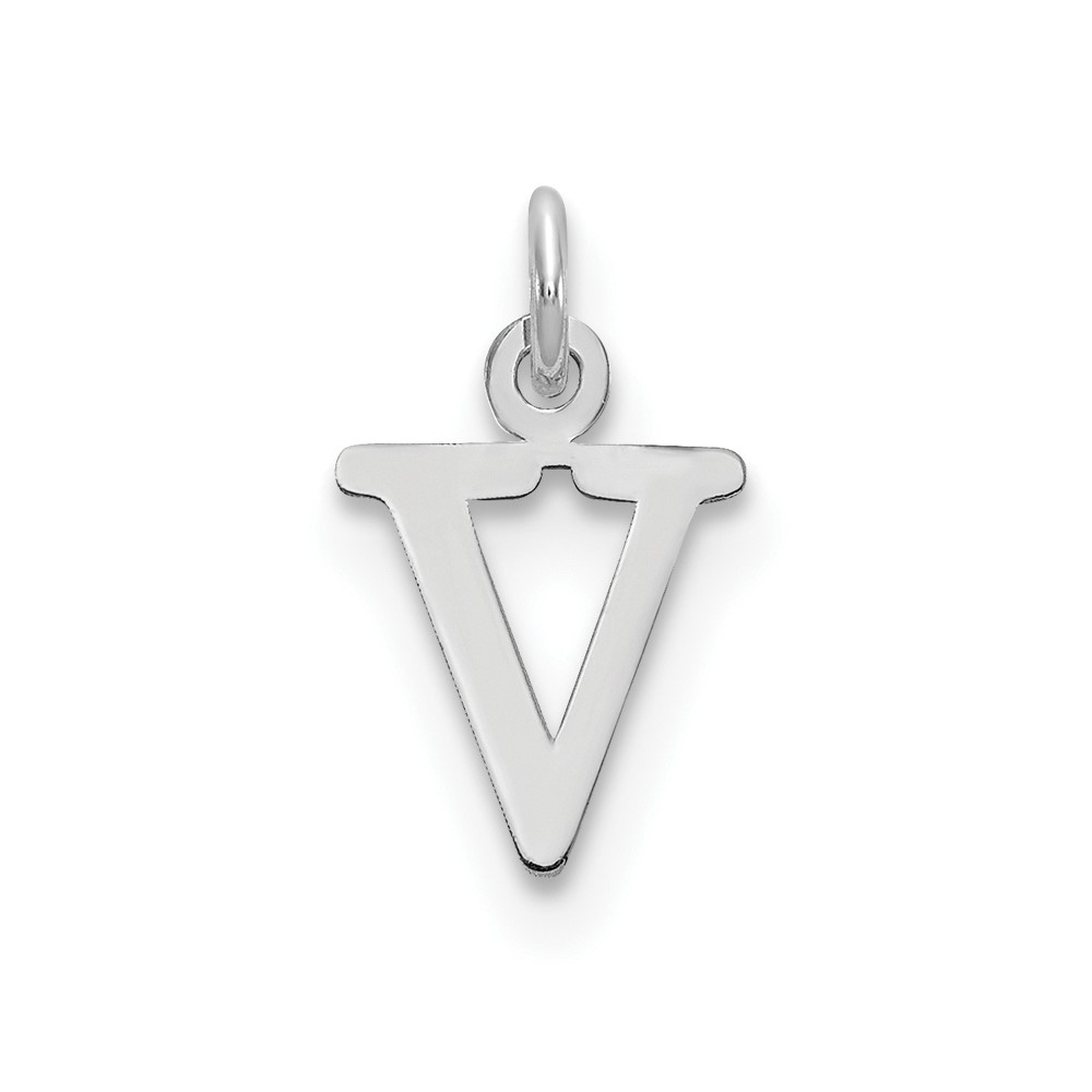 XNA1160SS_V-2.jpg 10KW Cutout Letter V Initial Charm - Image 1