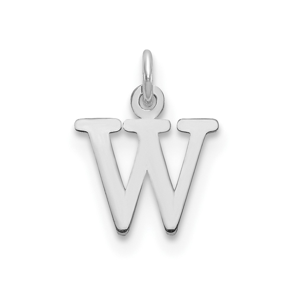 XNA1160SS_W-2.jpg 10KW Cutout Letter W Initial Charm - Image 1