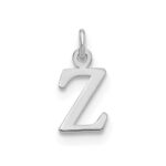 Sterling Silver Rhodium-plated Letter Z Initial Charm