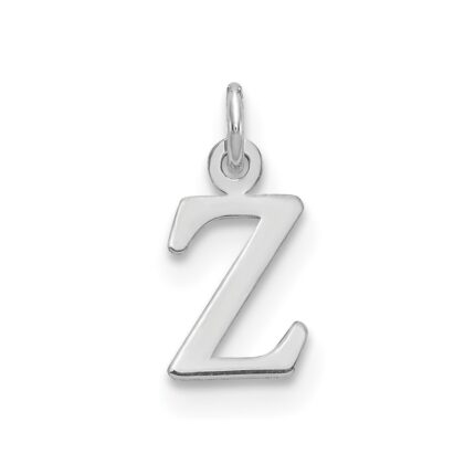 Sterling Silver Rhodium-plated Letter Z Initial Charm