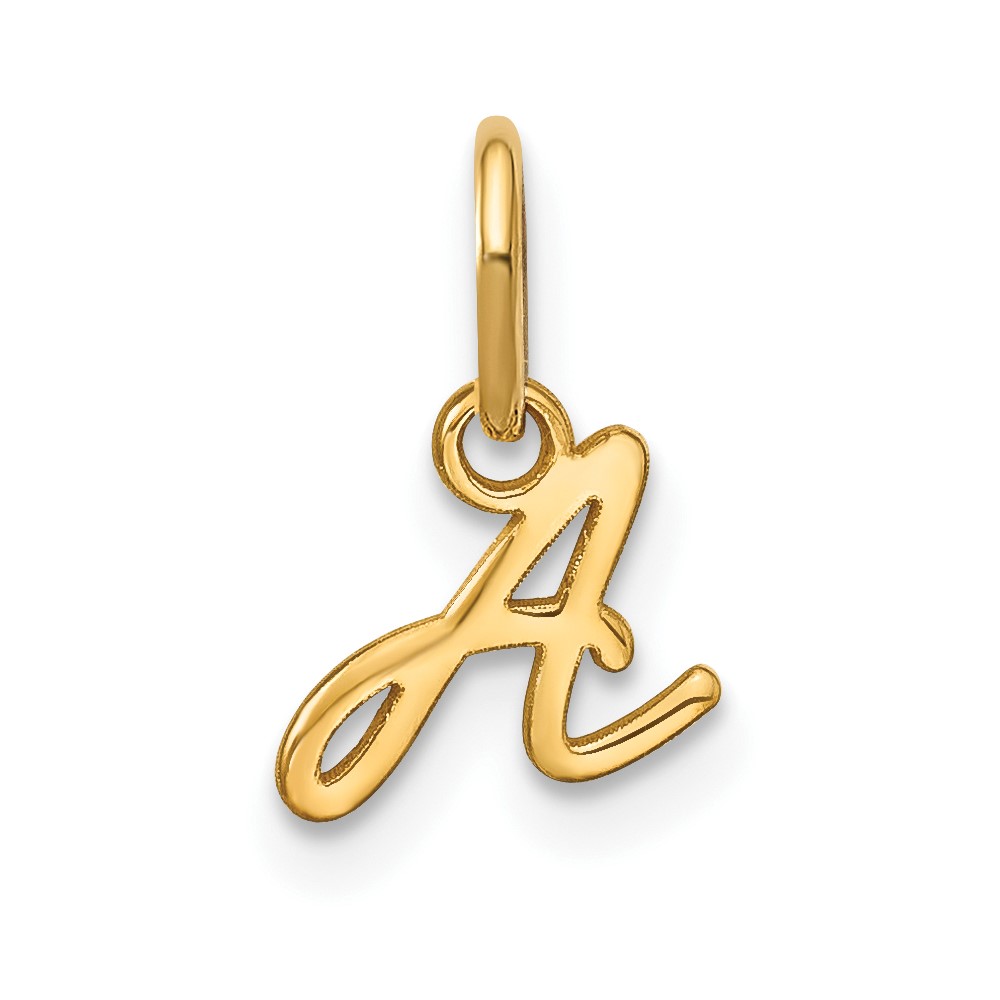 XNA1305GP_A.jpg 14KY Upper case Letter A Initial Charm - Image 1