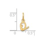 14KY Upper case Letter O Initial Charm - Image 4