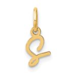 14KY Upper case Letter S Initial Charm