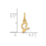 14KY Upper case Letter S Initial Charm - Image 4