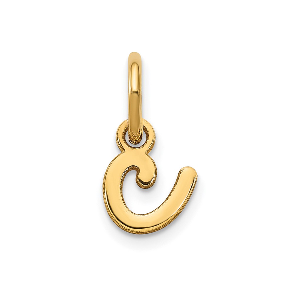 XNA1307GP_C.jpg 14KY Lower case Letter C Initial Charm - Image 1