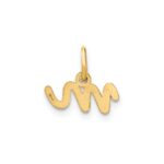 14KY Lower case Letter M Initial Charm - Image 3