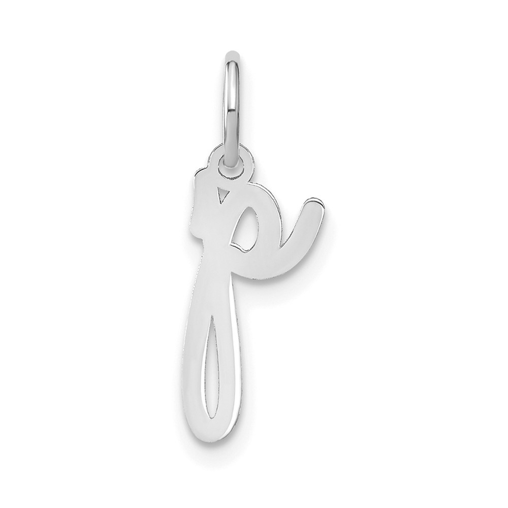 XNA1307SS_P.jpg 14KW Lower case Letter P Initial Charm - Image 1