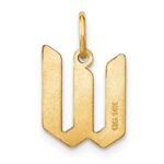 14KY Letter W Initial Pendant - Image 3