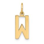 14ky Letter W Initial Pendant