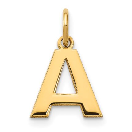 14ky Letter A Initial Pendant