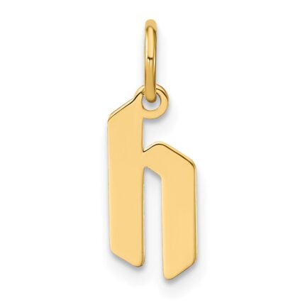 14ky Lowercase Letter H Initial Pendant
