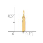 14ky Lowercase Letter I Initial Pendant - Image 4