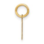 14ky Lowercase Letter O Initial Pendant - Image 2