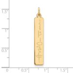 14k Yellow Gold Signature Bar Charm - Image 2