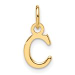 14ky Cutout Letter C Initial Pendant