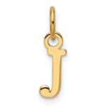 14ky Cutout Letter J Initial Pendant