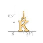 14ky Cutout Letter K Initial Pendant - Image 4