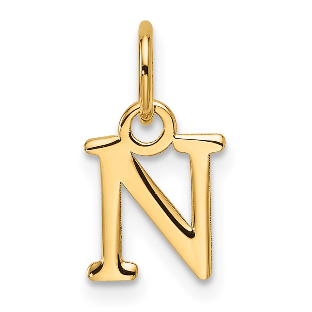 XNA1466Y_N.jpg 14ky Cutout Letter N Initial Pendant - Image 1