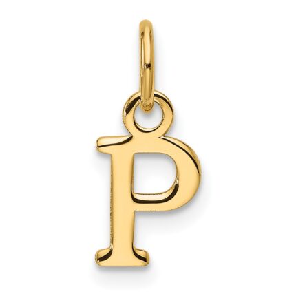14ky Cutout Letter P Initial Pendant