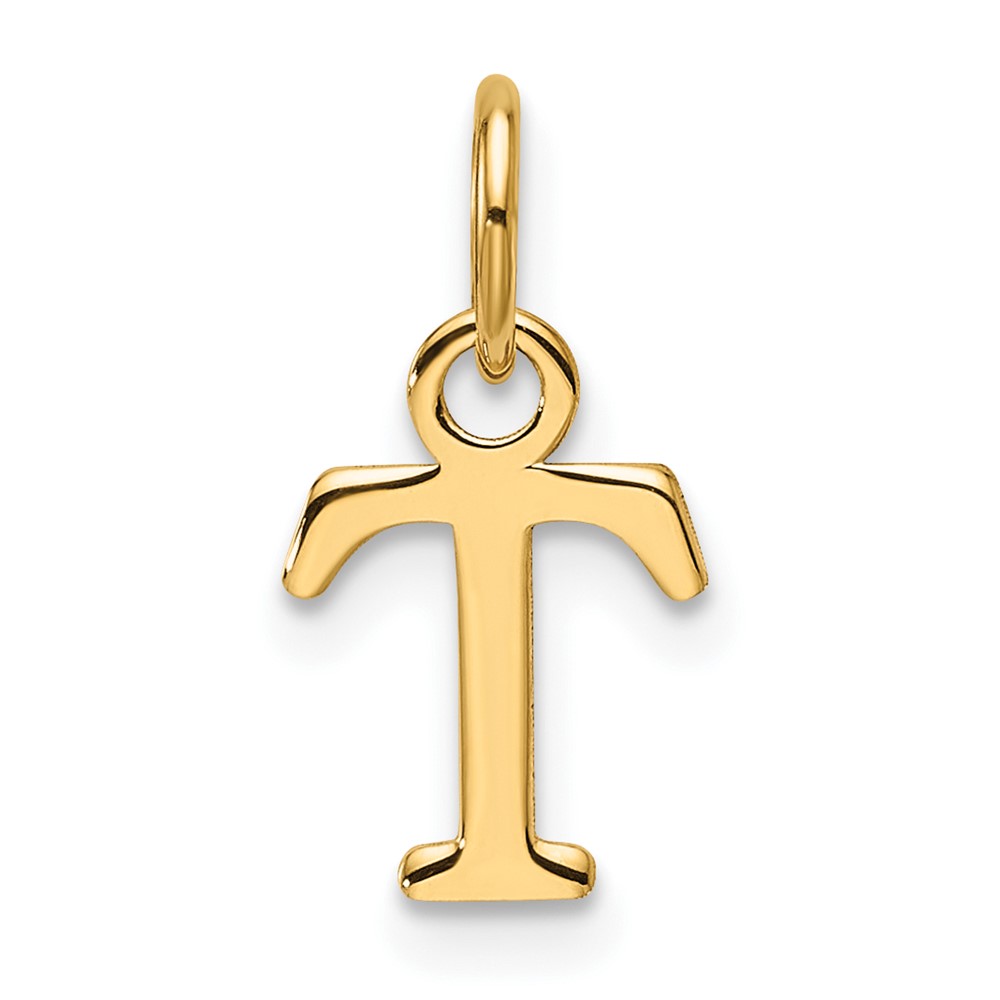 XNA1466Y_T.jpg 14ky Cutout Letter T Initial Pendant - Image 1