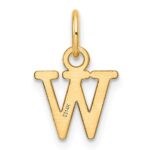 14ky Cutout Letter W Initial Pendant - Image 3