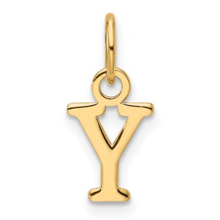 14ky Cutout Letter Y Initial Pendant