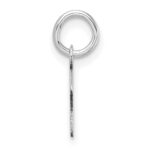 14K White Gold Uppercase Letter F Initial Charm - Image 2