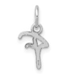 14K White Gold Uppercase Letter F Initial Charm - Image 3