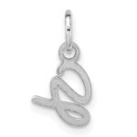 14K White Gold Uppercase Letter G Initial Charm - Image 3
