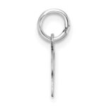 14K White Gold Uppercase Letter P Initial Charm - Image 2