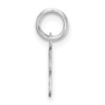 14K White Gold Uppercase Letter R Initial Charm - Image 2