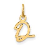14K Uppercase Letter D Initial Charm