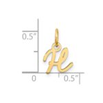 14K Uppercase Letter H Initial Charm - Image 4