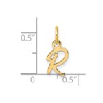 14K Uppercase Letter R Initial Charm - Image 4
