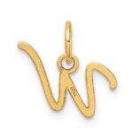 14K Uppercase Letter W Initial Charm - Image 3