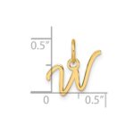 14K Uppercase Letter W Initial Charm - Image 4