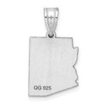Sterling Silver/Rhodium-plated Arizona State Pendant - Image 4